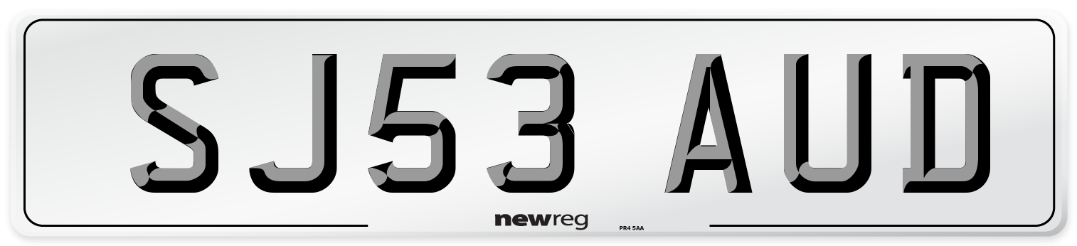 SJ53 AUD Number Plate from New Reg